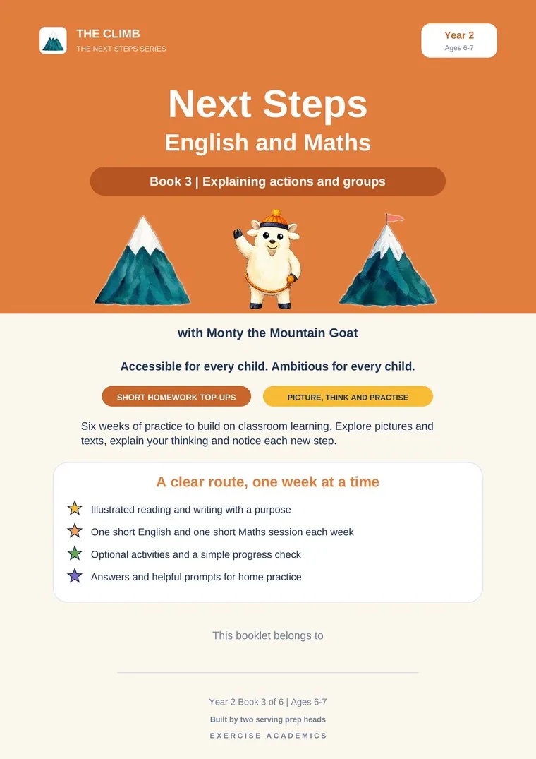 Next Steps Year 2 Book 3: Explaining actions and groups cover