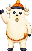 Monty the Mountain Goat waving